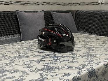 очки оптические: Шлем BikeBoy черно красного цвета, с магнитнымы линзами — 1