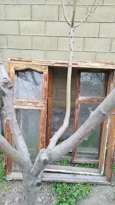 Панели для дверей: Продаются деревянные окна(со стеклами) и двери. б/у, но в целостности — 1