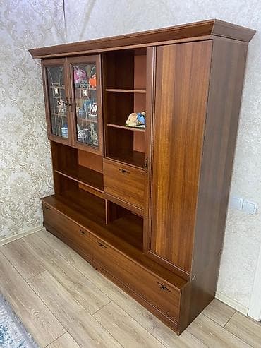 Дивандар: Зал үчүн гарнитур, Шкаф, ДСП, Өзү алып кетүү, түсү - Күрөң — 1