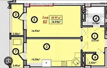 elegance stroy: 1 комната, 49 м², Элитка, 4 этаж, Готовая ПСО (под самоотделку) — 3