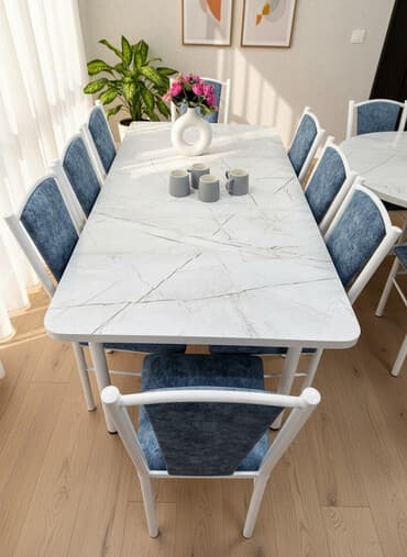 стол с ящиками: Кухонный стол и стул, Новый, Самовывоз, Платная доставка, цвет - Белый — 1