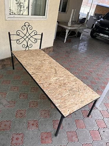 железные кроваты: Односпальная кровать, Каркас без матраса, длина - 190 см — 1