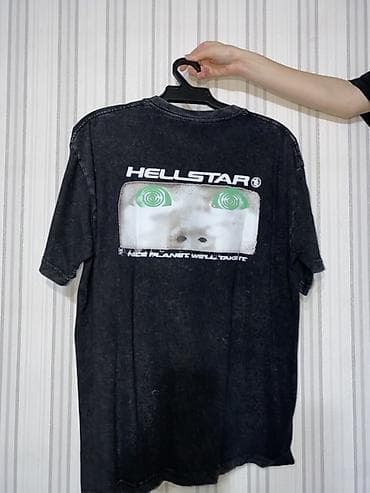 wash: Футболка Hellstar Graphic “Attacks” - Цвет: вываренный чёрный (acid — 2