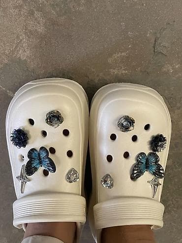 Сабо, 38, 39, Crocs, Новый, цвет - Белый, Самовывоз