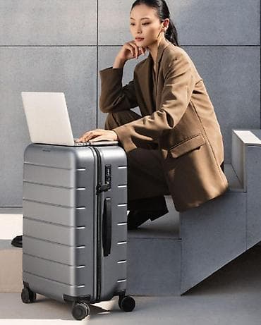 xiaomi рюкзак: Чемодан, Новый, Материал: Пластик, Маленький (до 40 л), Кодовый замок, На колесах — 2