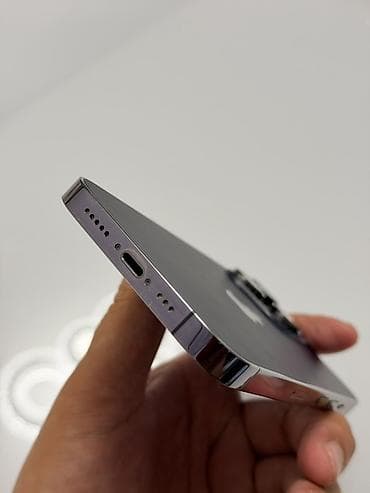 face id: IPhone 14 Pro, Б/у, 128 ГБ, Deep Purple, Защитное стекло, Чехол, 79 % — 5