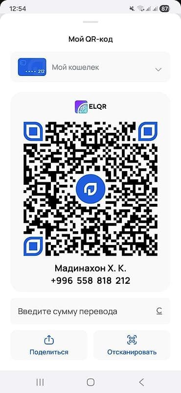QR-код для приема переводов через ELQR - Назначение: быстрый прием