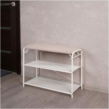 скамейка фото: Обувная полочка с сиденьем Вмещает 6 пар обуви Имеет очень мягкую — 3