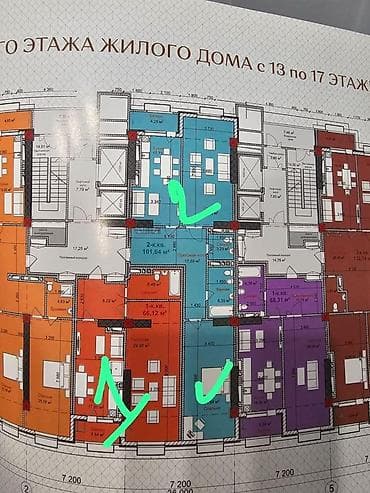 пл: 1 комната, 66 м² — 2