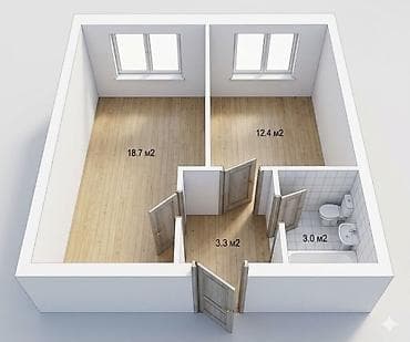 шото руставели: 1 комната, 38 м², Индивидуалка, 3 этаж — 1
