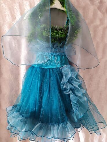 национальный костюм для детей: Детское платье, цвет - Зеленый, Б/у — 2