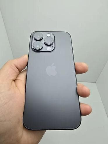 IPhone 14 Pro, Б/у, 256 ГБ, Black Titanium, Защитное стекло, Чехол, 100 % — 1