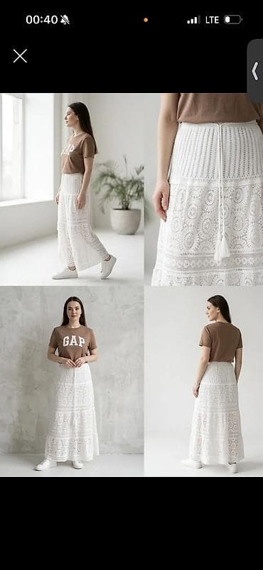 Юбка бохо вязаная крючком
Юбка ажурная белая летняя