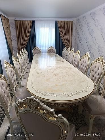 dinner table: Стол и стул для зала, цвет - Бежевый — 9