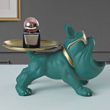 подставка куран: Декоративная Крутая подставка «Бульдог» Цвета: Черный/Зеленый — 2