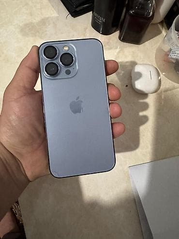 IPhone 13 Pro, Б/у, 128 ГБ, Sierra Blue, Чехол, 100 %