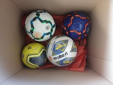 мяч фудбольный: Каждый стоит по 500Набор футбольных мячей (4 шт.) - Разные расцветки — 1