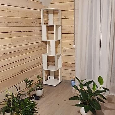 куда: Стеллаж белый Pine, 35х35х175 см +Бесплатная доставка по городу Цена — 9