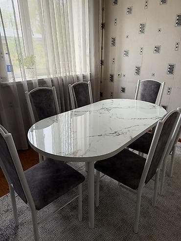 small table: Кухонный стол и стул, цвет - Белый — 2