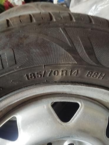 Дөңгөлөктөр монтажда 185 / 70 / R 14, Жай, Колдонулган, Жуп, Жеңил унаалар, Темир, тешиктери - 4 — 4