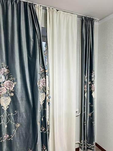 Одеяла и пледы: Комплект штор, С вышивкой, Готовое изделие, Для зала — 6