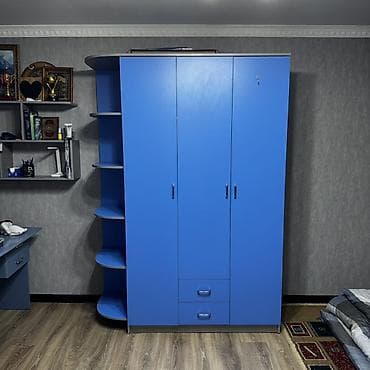 Детская мебель: Детская гарнитура, Для мальчика, ДСП, цвет - Синий — 1