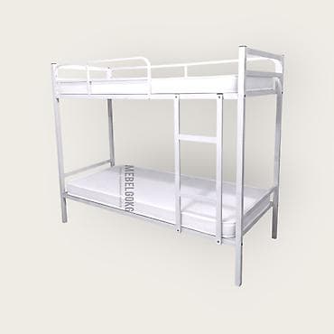 Продаем новую металлическую двухъярусную кровать в ослепительно белом at lalafo.kg Продаем новую металлическую двухъярусную кровать в ослепительно белом