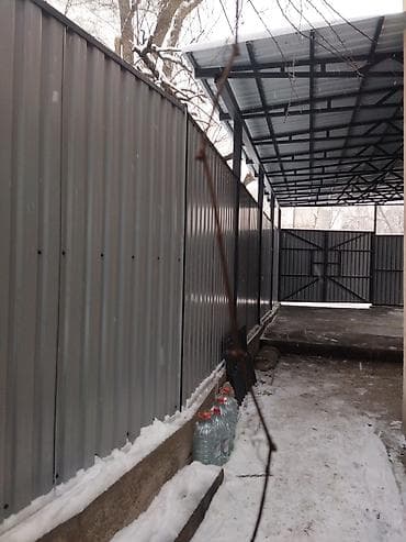 охранная бутка: Навес, Двускатный, Металл, Профнастил, Новый, Установка — 3