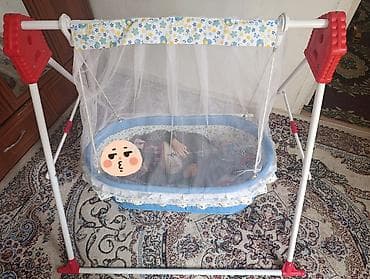 качан: Люлька, Колдонулган, Бешик, Металл, түсү - Көгүлтүр — 2