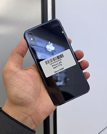 ipone 16: IPhone Xs, Б/у, 64 ГБ, Черный, Защитное стекло, Чехол, В рассрочку, 77 % — 1