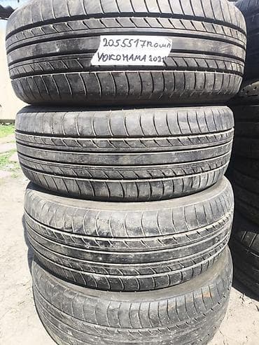 Шины 205 / 55 / R 17, Лето, Б/у, Комплект, Легковые, Yokohama