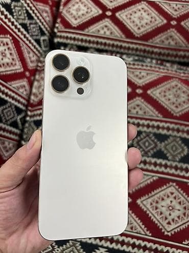 IPhone 16 Pro Max, Б/у, 256 ГБ, Серебристый, Кабель