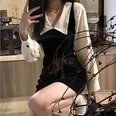 платье горничной: Милое платье в стиле корейских школьниц, походит как на вечер так и в — 3