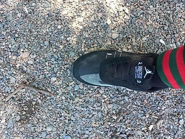 Кроссовки Nike (низкие) - Цвет: черный с серыми вставками, белая