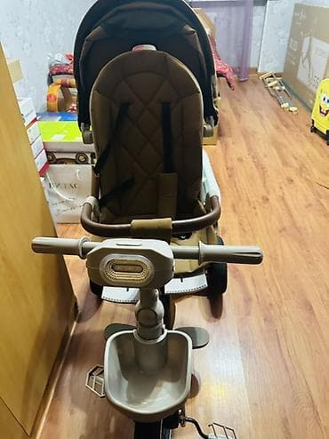 детскую коляску chicco 3 в 1: Детский трехколесный велосипед-каталка Teknum с родительской ручкой - — 2
