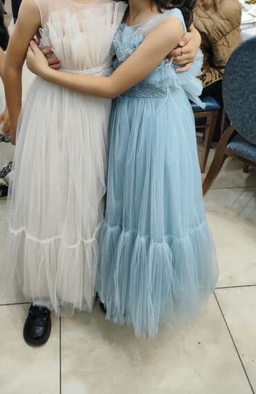 Детское платье, цвет - Белый, Б/у — 4