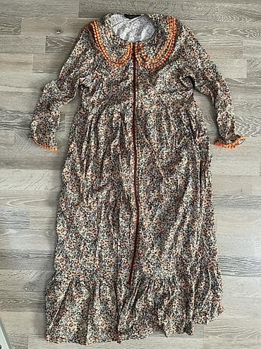 Домашняя одежда: Новый Домашний халат на молнии с цветочным принтом

- Длина: макси — 1