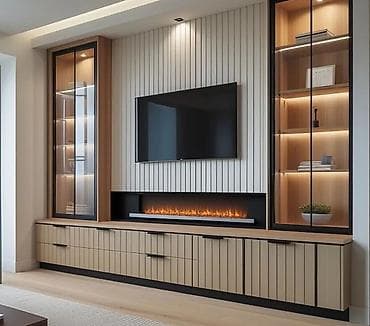 Тумба и подставка для телевизора, Напольная, МДФ, цвет - Белый