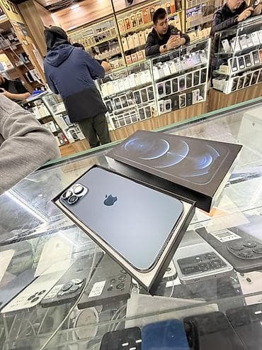 12 про новый: IPhone 12 Pro Max, Б/у, 512 ГБ, Pacific Blue, Коробка, 100 % — 2