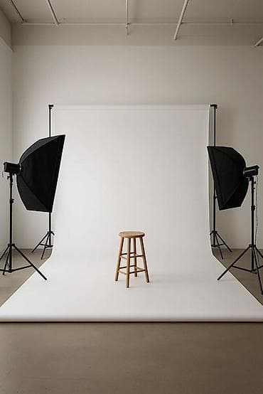 фон для фотосессии: Профессиональный комплект для фотостудии: - Фоновая система с белым — 1