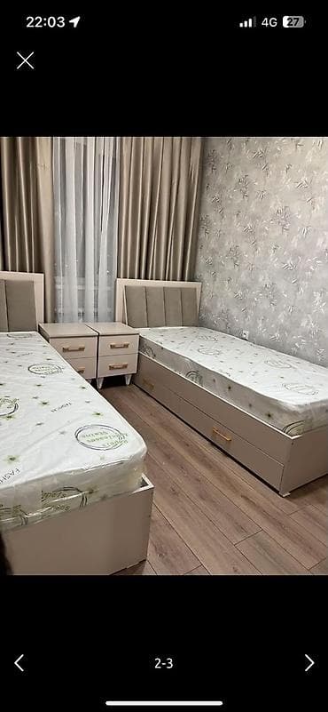 Батирлер: С подселением каартира в Мкр район Кок Жар 1 комнату сдаю, в 2 — 3