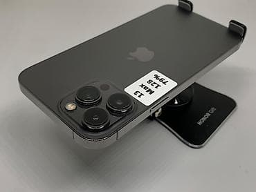 apple 12: IPhone 13 Pro Max, Б/у, 128 ГБ, Графит, Защитное стекло, Чехол, 79 % — 3