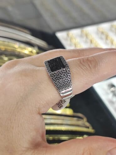 свадебные платья для покрытых: Мужская Печатка Серебро 925 пробы Дизайн под Италия Размеры — 2