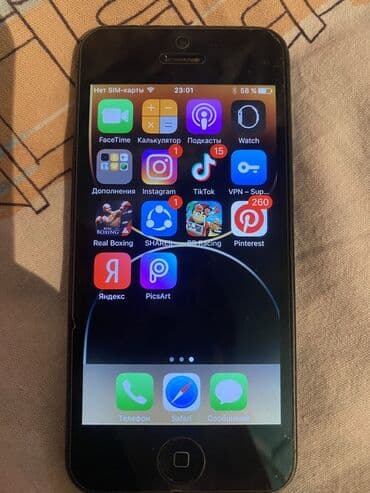 телефон redmi: IPhone 5, Б/у, < 16 ГБ, Черный — 5