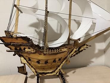 модели: Деревянная модель парусника ручной работы - Материал: натуральное — 3