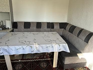 кухонные уголки цены: Кухонный мягкий уголок, Б/у, Другой материал, цвет - Серый — 3