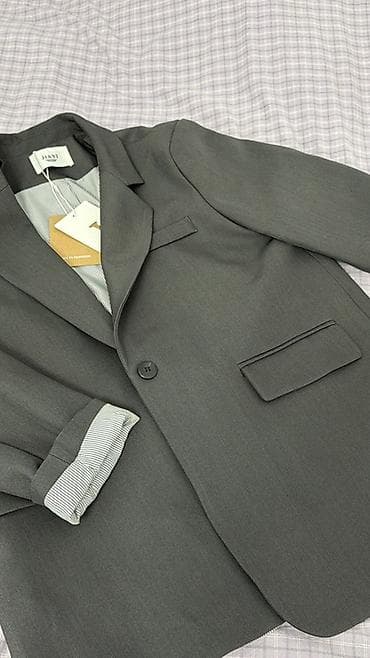 retro casio: Классический женский пиджак JIAYI - Цвет: графитово‑серый - Посадка — 3