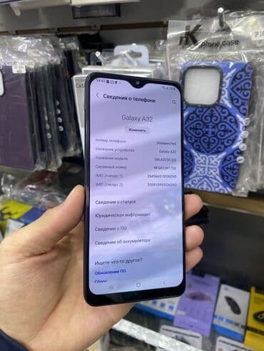 самсунг 72а: Samsung Galaxy A32, Б/у, 64 ГБ, цвет - Черный — 2