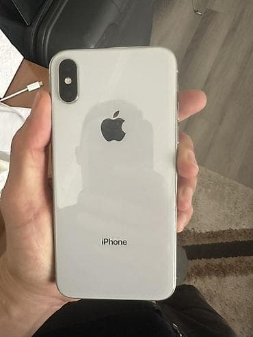 iphone 11 pro: IPhone X, Б/у, 64 ГБ, Серебристый, Кабель, 95 % — 1