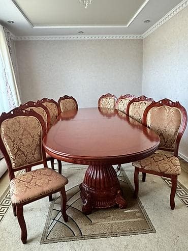 small table: Стол и стул для зала, Б/у, цвет - Коричневый — 3